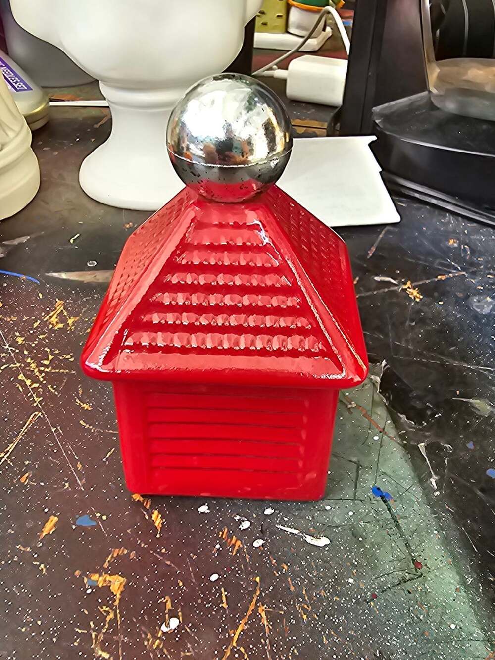 Vintage Avon Weather Vane Red Decanter Wild Country After Shave Bottle